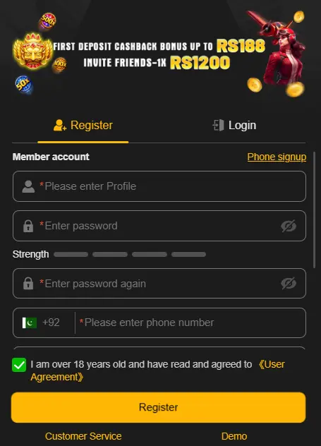 188PKR login